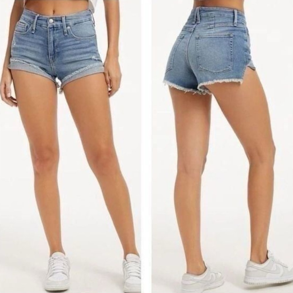 NWT Good American Good Curve Denim Shorts